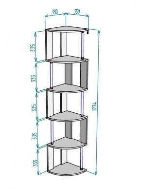 Стеллаж Maria S113-MA (Белый) в Кунгуре - kungur.ok-mebel.com | фото 3