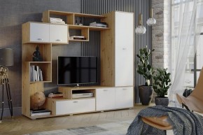Стенка Диско (СТЛ.150.01) Дуб дикий/Белый в Кунгуре - kungur.ok-mebel.com | фото 3