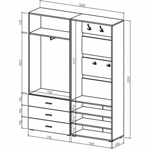 Стенка для прихожей Мартин-2 в Кунгуре - kungur.ok-mebel.com | фото 3