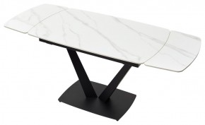 Стол ALATRI 120 MATT WHITE MARBLE SOLID CERAMIC / BLACK, ®DISAUR в Кунгуре - kungur.ok-mebel.com | фото 4