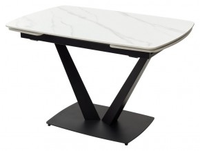 Стол ALATRI 120 MATT WHITE MARBLE SOLID CERAMIC / BLACK, ®DISAUR в Кунгуре - kungur.ok-mebel.com | фото 7