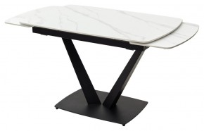 Стол ALATRI 120 MATT WHITE MARBLE SOLID CERAMIC / BLACK, ®DISAUR в Кунгуре - kungur.ok-mebel.com | фото 8
