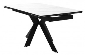 Стол BELLUNO 160 MARBLES KL-99 Белый мрамор матовый, итальянская керамика/ черный каркас, ®DISAUR в Кунгуре - kungur.ok-mebel.com | фото 2