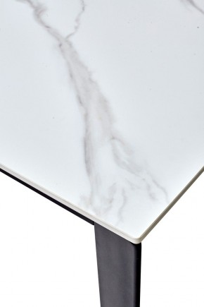 Стол CORNER 120 MATT WHITE MARBLE SOLID CERAMIC / BLACK, ®DISAUR в Кунгуре - kungur.ok-mebel.com | фото 3