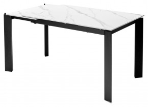 Стол CORNER 120 MATT WHITE MARBLE SOLID CERAMIC / BLACK, ®DISAUR в Кунгуре - kungur.ok-mebel.com | фото 4