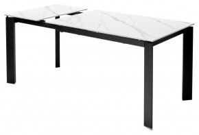 Стол CORNER 120 MATT WHITE MARBLE SOLID CERAMIC / BLACK, ®DISAUR в Кунгуре - kungur.ok-mebel.com | фото 5