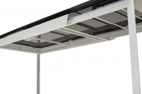 Стол CREMONA 140 HIGH GLOSS STATUARIO Белый мрамор глянцевый, керамика/ белый каркас, ®DISAUR в Кунгуре - kungur.ok-mebel.com | фото 2