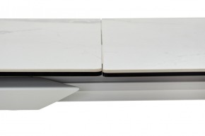 Стол CREMONA 140 HIGH GLOSS STATUARIO Белый мрамор глянцевый, керамика/ белый каркас, ®DISAUR в Кунгуре - kungur.ok-mebel.com | фото 3