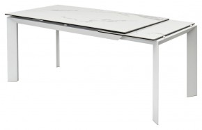 Стол CREMONA 140 HIGH GLOSS STATUARIO Белый мрамор глянцевый, керамика/ белый каркас, ®DISAUR в Кунгуре - kungur.ok-mebel.com | фото 7