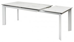 Стол CREMONA 140 HIGH GLOSS STATUARIO Белый мрамор глянцевый, керамика/ белый каркас, ®DISAUR в Кунгуре - kungur.ok-mebel.com | фото 8