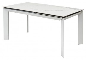 Стол CREMONA 140 HIGH GLOSS STATUARIO Белый мрамор глянцевый, керамика/ белый каркас, ®DISAUR в Кунгуре - kungur.ok-mebel.com | фото 9