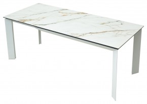 Стол CREMONA 160 KL-188 Контрастный мрамор / белый каркас, ®DISAUR в Кунгуре - kungur.ok-mebel.com | фото 2
