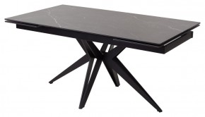 Стол FORIO 160 MATT BLACK MARBLE SOLID CERAMIC / BLACK, ®DISAUR в Кунгуре - kungur.ok-mebel.com | фото