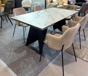 Стол IVAR 180 MARBLES KL-188 Контрастный мрамор, итальянская керамика, ®DISAUR в Кунгуре - kungur.ok-mebel.com | фото 11