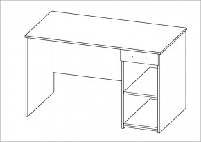 Стол КАСТОР письменный с одной тумбой и одним ящиком, цвет Дуб Венге в Кунгуре - kungur.ok-mebel.com | фото 3