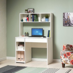 Стол компьютерный 12.77 F Комфорт (Белый РЕ шагрень) в Кунгуре - kungur.ok-mebel.com | фото 2