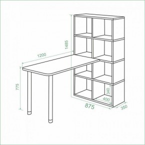 Стол компьютерный Bartolo в Кунгуре - kungur.ok-mebel.com | фото 3