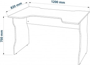 Стол компьютерный ВАРДИГ K1 120x82, антрацит/красный в Кунгуре - kungur.ok-mebel.com | фото 3