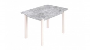 Стол ЛДСП (опоры белые) цемент светлый в Кунгуре - kungur.ok-mebel.com | фото