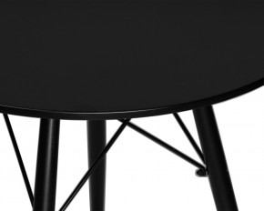 Стол обеденный DOBRIN CHELSEA`80 BLACK, столешница черная, основание черное в Кунгуре - kungur.ok-mebel.com | фото 5