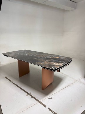 Стол ПУАНТО 200 TITANIUM LAWA NERO, керамика / МЕДЬ каркас М-City в Кунгуре - kungur.ok-mebel.com | фото 4