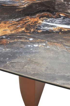 Стол ПУАНТО 200 TITANIUM LAWA NERO, керамика / МЕДЬ каркас М-City в Кунгуре - kungur.ok-mebel.com | фото 7