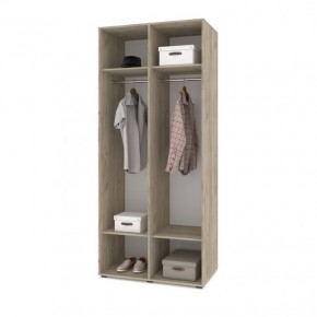 СТОУН С21 Шкаф 2-х створчатый (серый дуб/белый) в Кунгуре - kungur.ok-mebel.com | фото 3