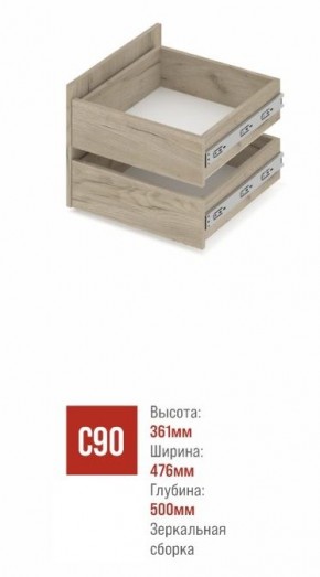 СТОУН С31 Шкаф 3-х створчатый с ящиками (венге/дуб млечный) в Кунгуре - kungur.ok-mebel.com | фото 3
