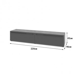 СТОУН С72 Тумба ТВ (серый дуб/белый) в Кунгуре - kungur.ok-mebel.com | фото 2