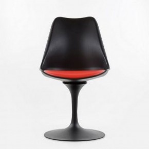 Стул Barneo N-8 Tulip style черный с красной подушкой в Кунгуре - kungur.ok-mebel.com | фото