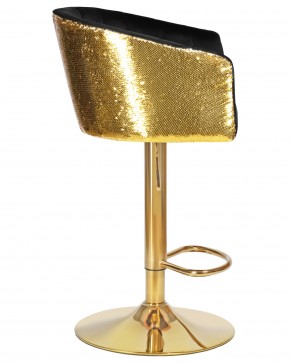 Стул барный DOBRIN DARCY GOLD SHINY, черный велюр с золотыми пайетками в Кунгуре - kungur.ok-mebel.com | фото 3