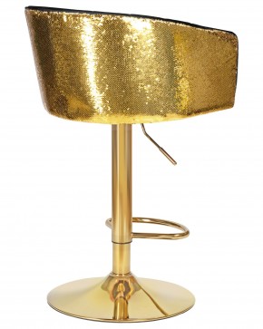 Стул барный DOBRIN DARCY GOLD SHINY, черный велюр с золотыми пайетками в Кунгуре - kungur.ok-mebel.com | фото 4