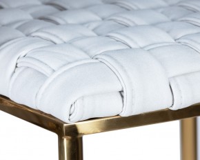 Стул барный DOBRIN EMMA GOLD, белый PU (T-01), белая ткань (F-49) в Кунгуре - kungur.ok-mebel.com | фото 8