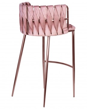 Стул барный DOBRIN EMMA ROSE GOLD, розовый велюр (VF-10) в Кунгуре - kungur.ok-mebel.com | фото 4