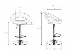 Стул барный DOBRIN MIRA LM-5001 (кремовый) в Кунгуре - kungur.ok-mebel.com | фото 3