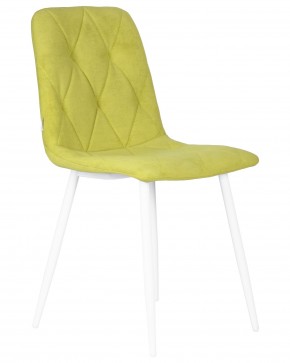Стул обеденный DOBRIN CHILLY ROMBO, Лайм Simple 14, основание белый в Кунгуре - kungur.ok-mebel.com | фото 2