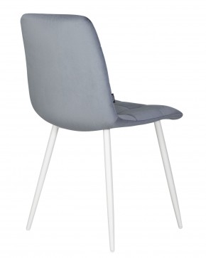 Стул обеденный DOBRIN CHILLY, Серо-голубой Holland 14, основание белое в Кунгуре - kungur.ok-mebel.com | фото 4