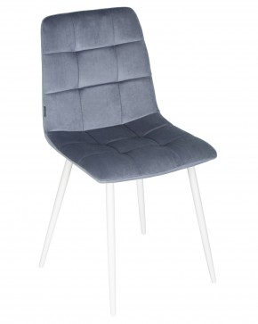 Стул обеденный DOBRIN CHILLY, Серо-голубой Holland 14, основание белое в Кунгуре - kungur.ok-mebel.com | фото 7