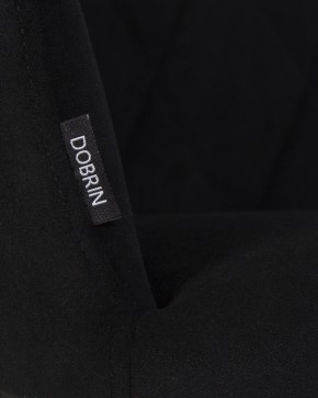 Стул обеденный DOBRIN ROBY, ЭМАЛЬ ЧЕРНЫЙ МУАР велюр Catania Black в Кунгуре - kungur.ok-mebel.com | фото 2