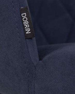 Стул обеденный DOBRIN ROBY, ЭМАЛЬ ЧЕРНЫЙ МУАР велюр Catania Dark Blue в Кунгуре - kungur.ok-mebel.com | фото 9