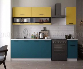 ТЕХНО Кухонный гарнитур 2,0 м Компоновка №2 в Кунгуре - kungur.ok-mebel.com | фото 2