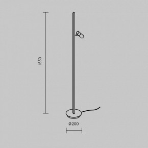 Торшер Maytoni Thin MOD395FL-L28B3K в Кунгуре - kungur.ok-mebel.com | фото 5