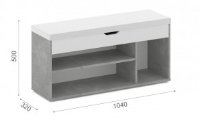 Тумба для обуви Аризона с нишей Ателье светлый/Белый (Вайт) в Кунгуре - kungur.ok-mebel.com | фото 2