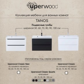 Тумба под раковину Uperwood Tanos 100 см, подвесная, белая матовая в Кунгуре - kungur.ok-mebel.com | фото 8
