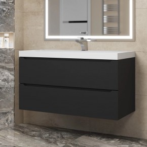 Тумба под раковину Uperwood Tanos 100 см, подвесная, черная матовая в Кунгуре - kungur.ok-mebel.com | фото 8