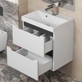 Тумба под раковину Uperwood Tanos 50 см, подвесная, белая/графит в Кунгуре - kungur.ok-mebel.com | фото 7
