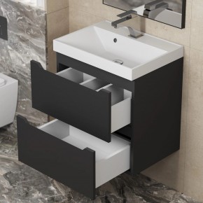 Тумба под раковину Uperwood Tanos 50 см, подвесная, черная матовая в Кунгуре - kungur.ok-mebel.com | фото 2