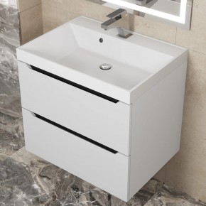 Тумба под раковину Uperwood Tanos 60 см, подвесная, белая/графит в Кунгуре - kungur.ok-mebel.com | фото 10