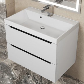 Тумба под раковину Uperwood Tanos 70 см, подвесная, белая/графит в Кунгуре - kungur.ok-mebel.com | фото 9