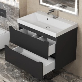 Тумба под раковину Uperwood Tanos 70 см, подвесная, черная матовая в Кунгуре - kungur.ok-mebel.com | фото 2